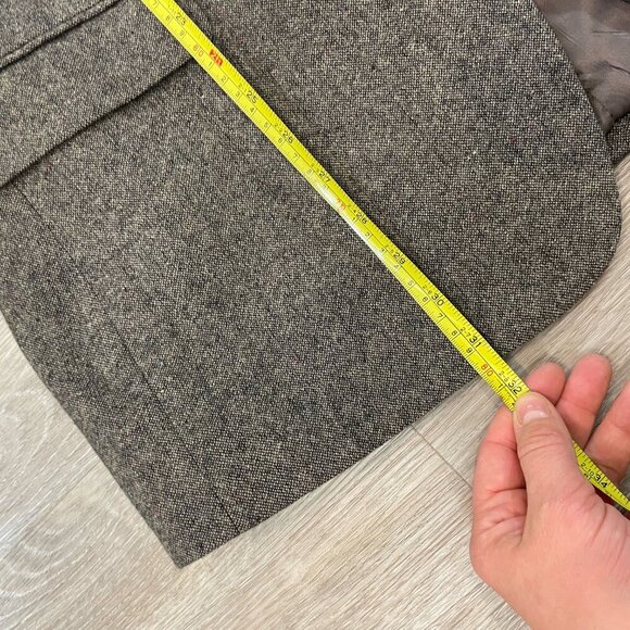 Calvin Klein Vintage Brown Tweed Wool Blazer Sports Coat Patch Elbow sz 42R - Picture 6 of 10